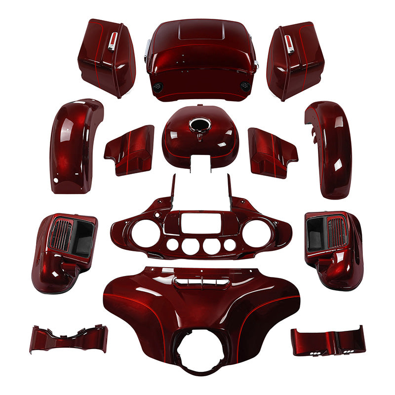 HR3 Mysterious Red Sunglo Complete Body Fairing Kit For Harley Ultra Limited FLHTK 15-23
