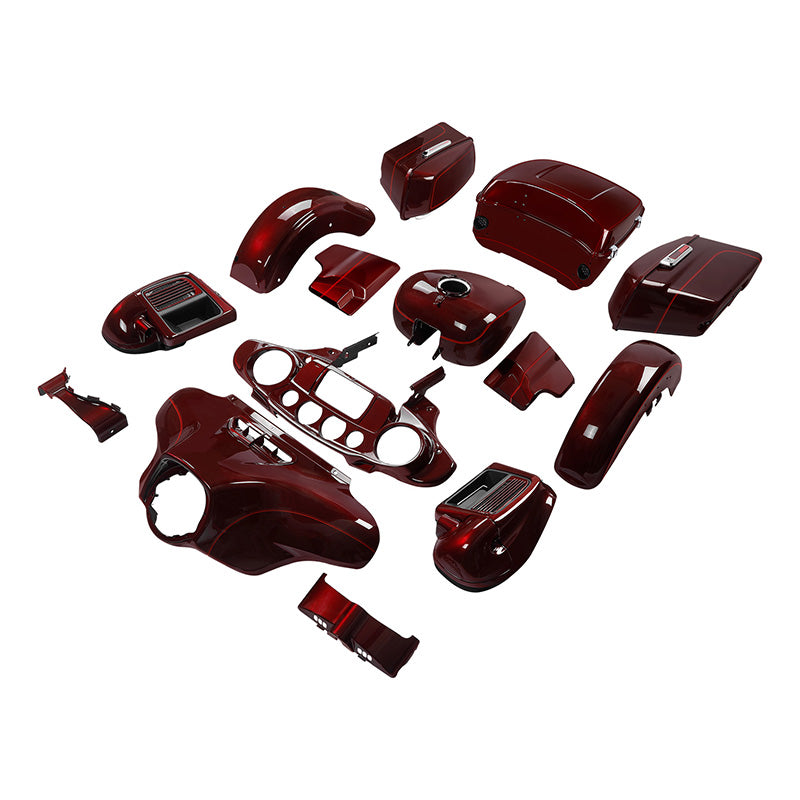 HR3 Mysterious Red Sunglo Complete Body Fairing Kit For Harley Ultra Limited FLHTK 15-23
