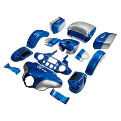 HR3 Electric Blue / Silver Fortune Complete Body Fairing Kit For Harley Ultra Limited FLHTK 14-23
