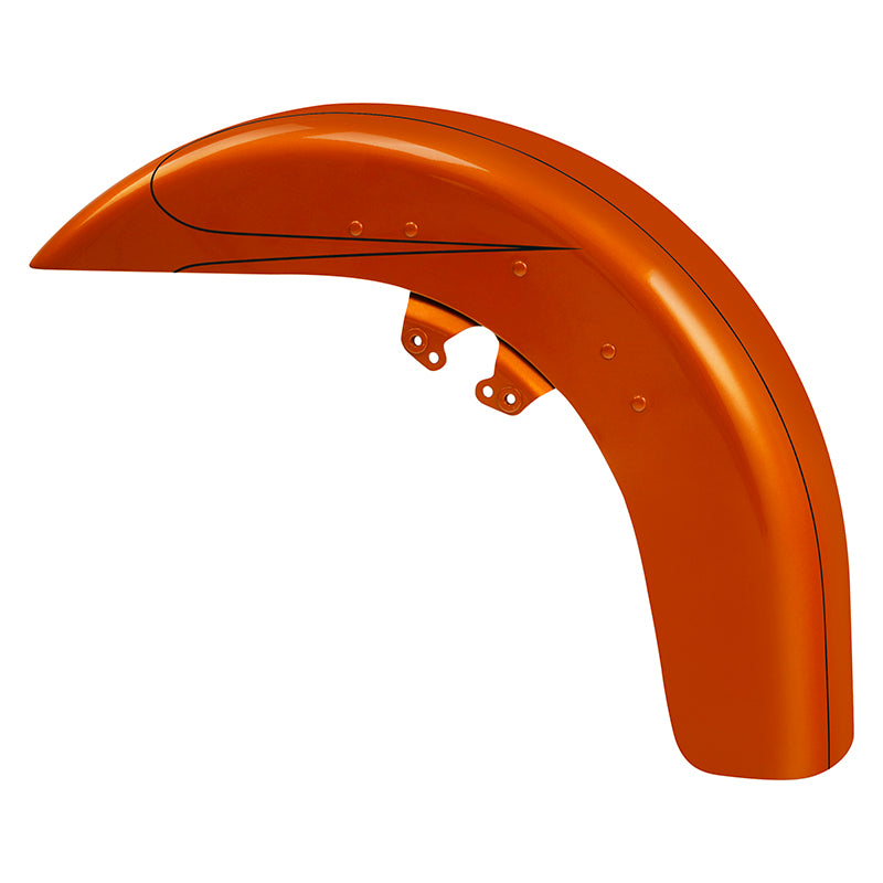 HR3 Amber Whiskey Motorcycle 18" Wide Tire Front Mudguard Fender For Harley Touring Models 2014-2023