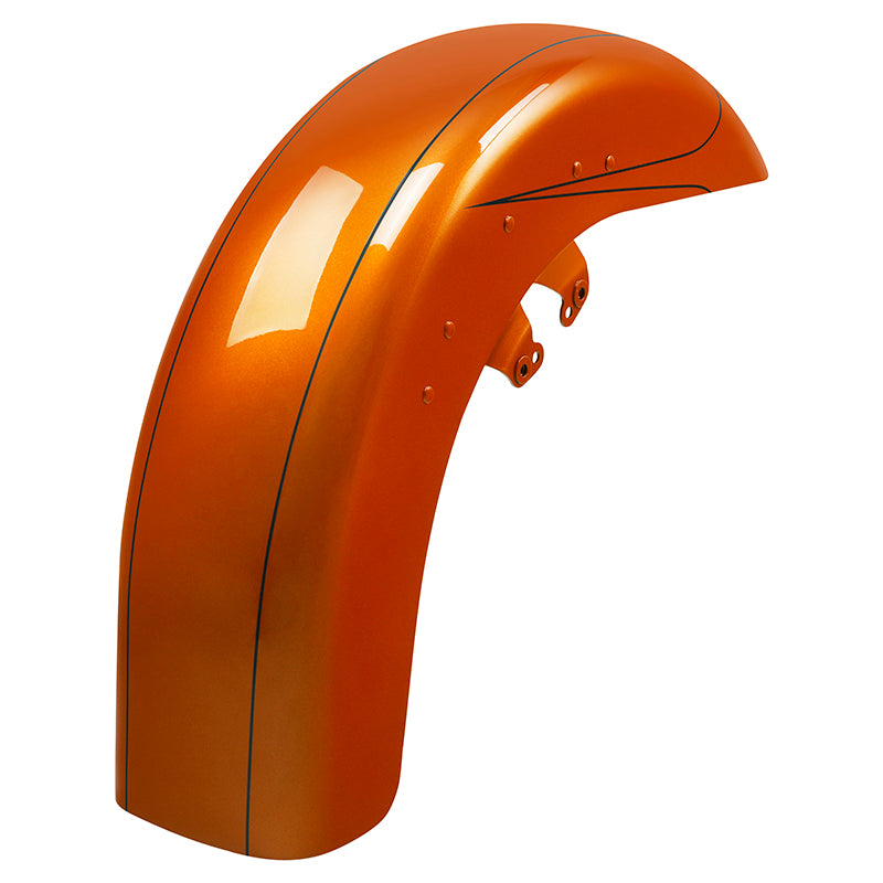 HR3 Amber Whiskey Motorcycle 18" Wide Tire Front Mudguard Fender For Harley Touring Models 2014-2023