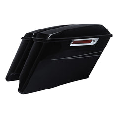 HR3 VIVID BLACK CVO Stretched Saddlebags For 14-23 Harley Touring
