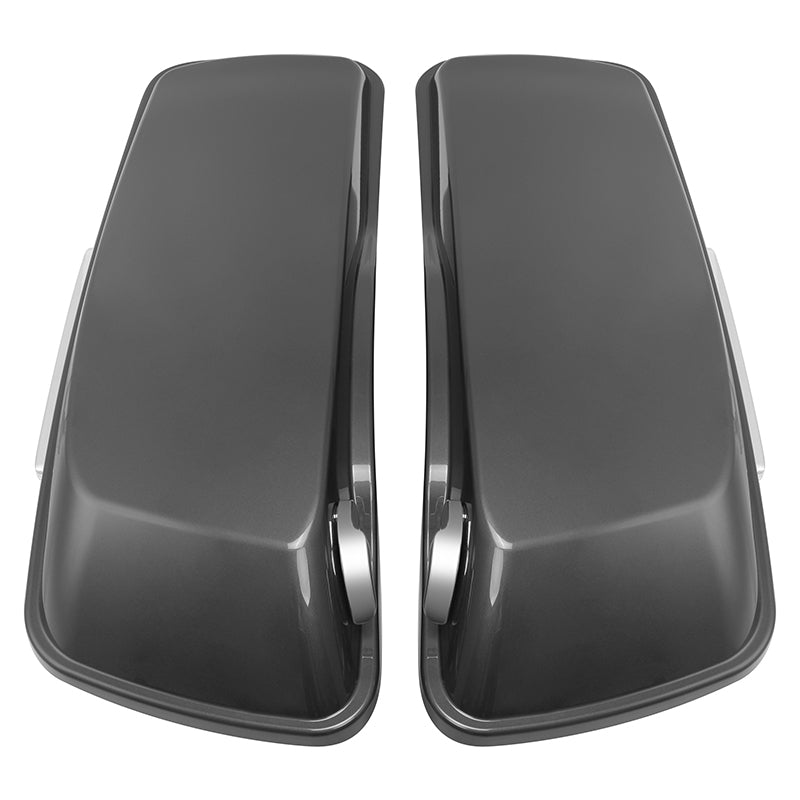 HR3 Industrial Gray CVO Stretched Saddlebags For 14-23 Harley Touring