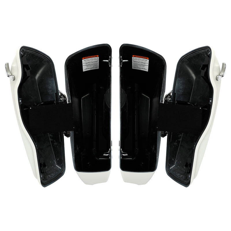 HR3 Bonneville Salt Denim CVO Stretched Saddlebags For 14-23 Harley Touring