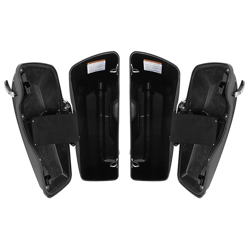 HR3 Industrial Gray CVO Stretched Saddlebags For 14-23 Harley Touring