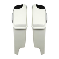 HR3 Bonneville salt denim 5" Stretched Extended Saddlebags with speaker lids For Harley Touring 2014-2023