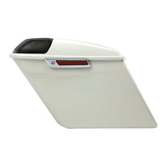 HR3 Bonneville salt denim 5" Stretched Extended Saddlebags with speaker lids For Harley Touring 2014-2023