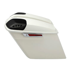 HR3 Bonneville salt denim 5" Stretched Extended Saddlebags with speaker lids For Harley Touring 2014-2023
