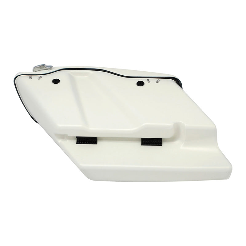 HR3 Bonneville salt denim 5" Stretched Extended Saddlebags with speaker lids For Harley Touring 2014-2023