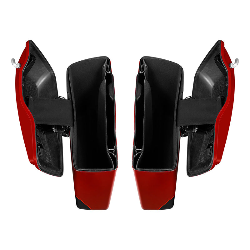 HR3 Billiard Red / Vivid Black Hard Saddlebags (Regular) For 14-23 Harley Touring