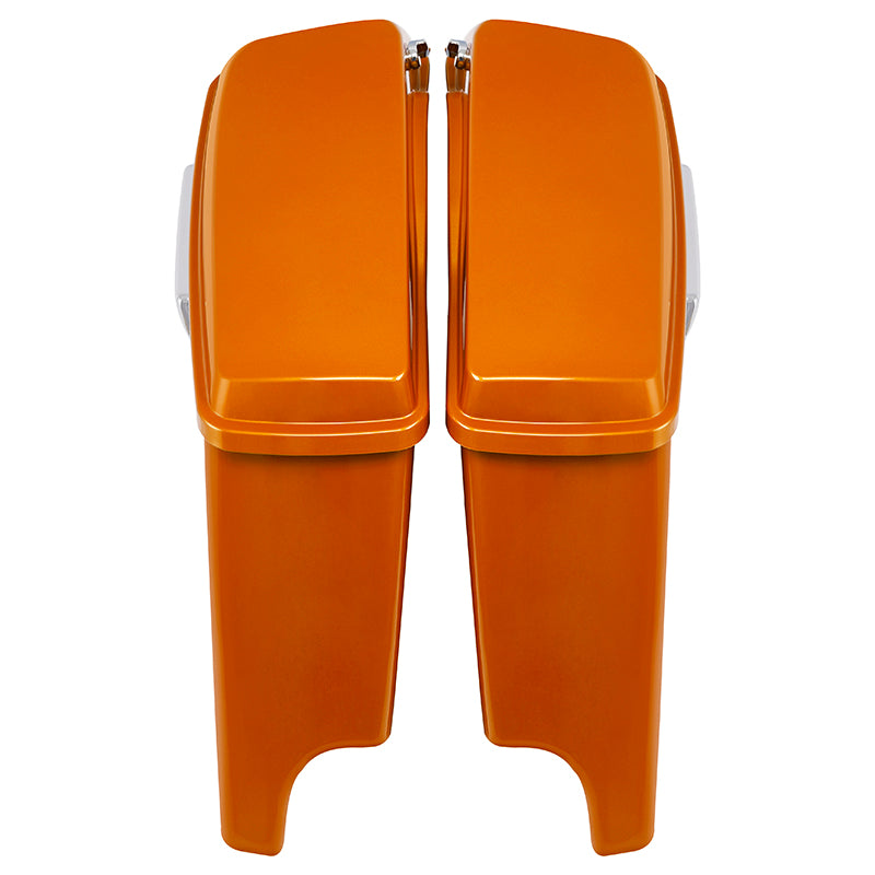 HR3 Amber Whiskey 5" Stretched Extended Saddlebags For Harley Touring 2014-2023