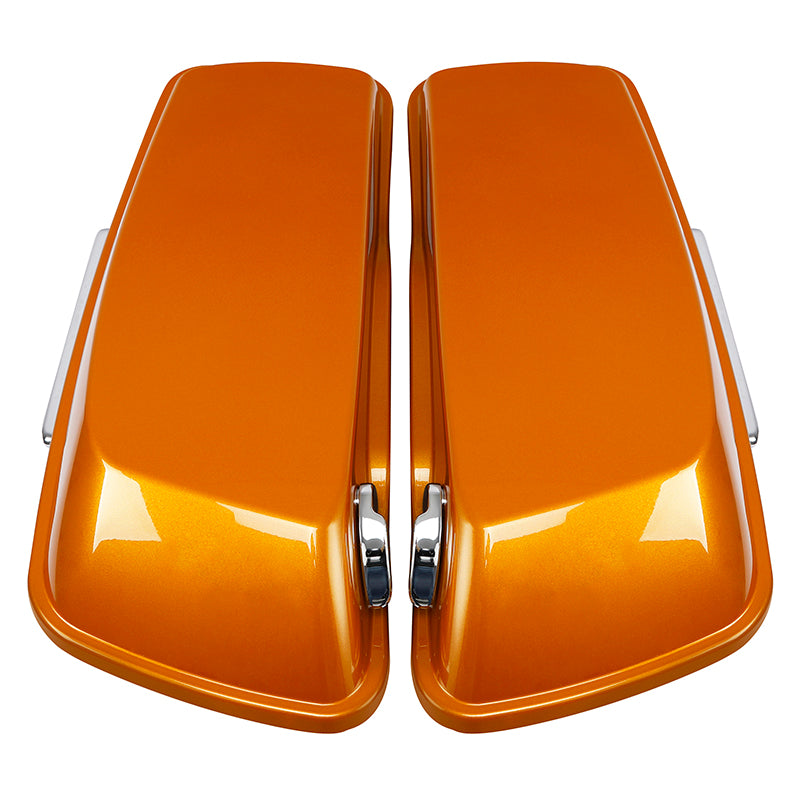 HR3 Amber Whiskey 5" Stretched Extended Saddlebags For Harley Touring 2014-2023