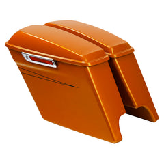 HR3 Amber Whiskey 5" Stretched Extended Saddlebags For Harley Touring 2014-2023