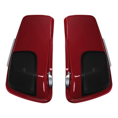 HR3 Billiard Red CVO Stretched Saddlebags with Speaker Lids For 14-23 Harley Touring