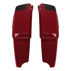 HR3 Billiard Red CVO Stretched Saddlebags with Speaker Lids For 14-23 Harley Touring