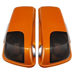 HR3 Amber Whiskey 2015 Special CVO Stretched Saddlebags with Speaker Cutout Lids Fits '14-23 Harley Touring