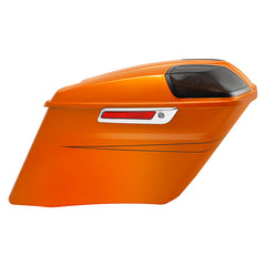 HR3 Amber Whiskey 2015 Special CVO Stretched Saddlebags with Speaker Cutout Lids Fits '14-23 Harley Touring