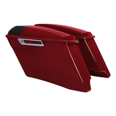 HR3 Billiard Red CVO Stretched Saddlebags with Speaker Lids For 14-23 Harley Touring