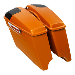 HR3 Amber Whiskey 2014SG CVO Stretched Saddlebags with Speaker Lids For 14-23 Harley Touring