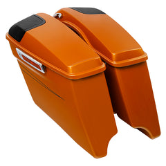 HR3 Amber Whiskey 2015 Special CVO Stretched Saddlebags with Speaker Cutout Lids Fits '14-23 Harley Touring