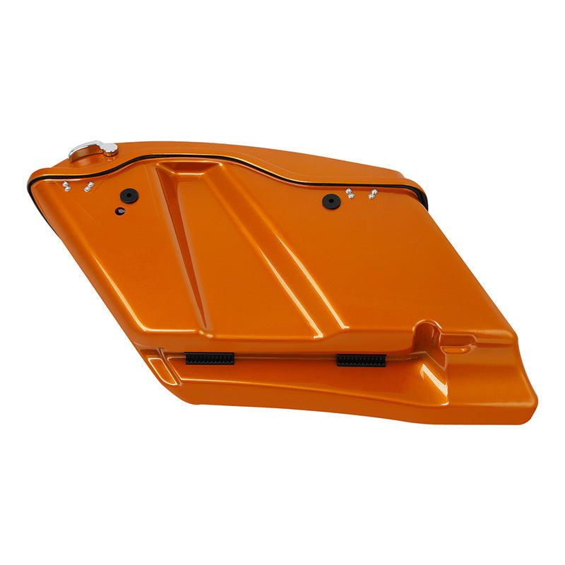 HR3 Amber Whiskey 2014SG CVO Stretched Saddlebags with Speaker Lids For 14-23 Harley Touring