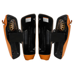 HR3 Amber Whiskey 2015 Special CVO Stretched Saddlebags with Speaker Cutout Lids Fits '14-23 Harley Touring