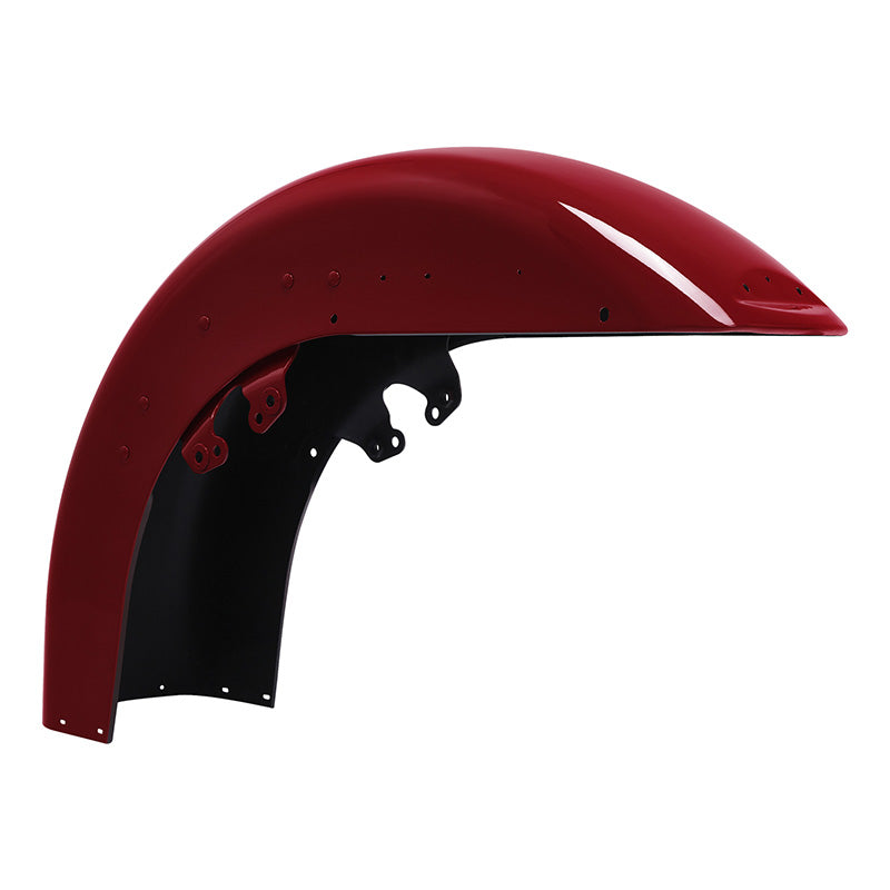 HR3 Billiard Red Motorcycle 18" Front Mudguard Fender (can be installed with lighting)For Harley Touring Electra Glide Ultra Limited Tri Glide 14-23