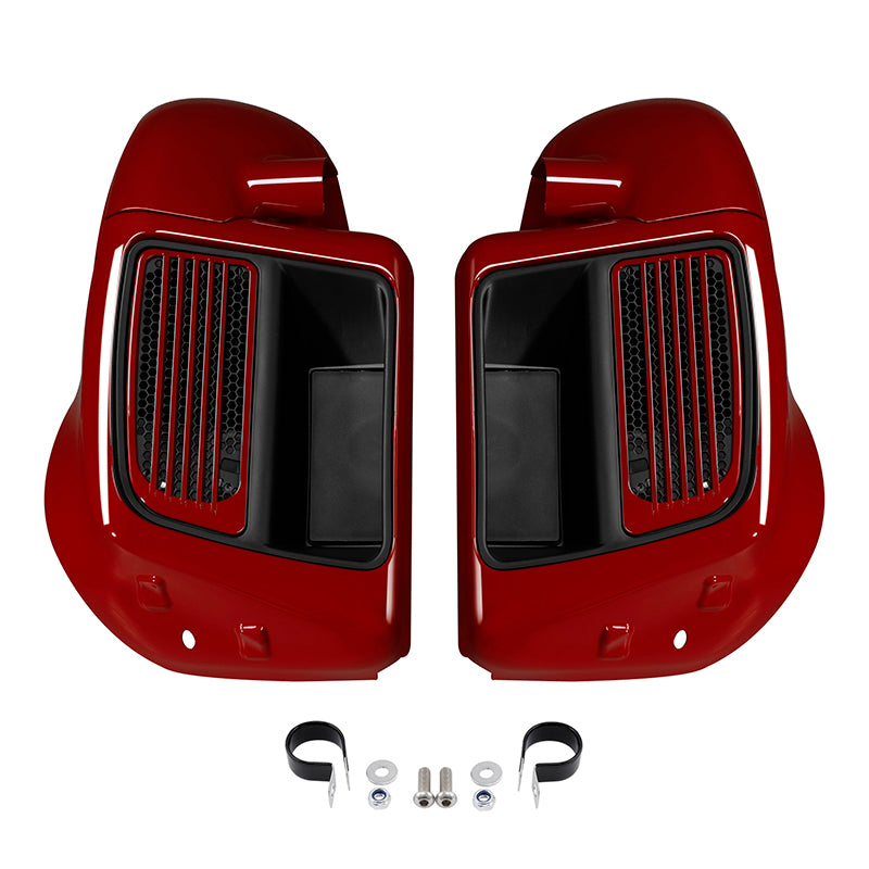 HR3 Billiard Red / Vivid Black Vented Lower Fairing Kit For Harley Touring Models 2014-2023 (Fits water cooled models)