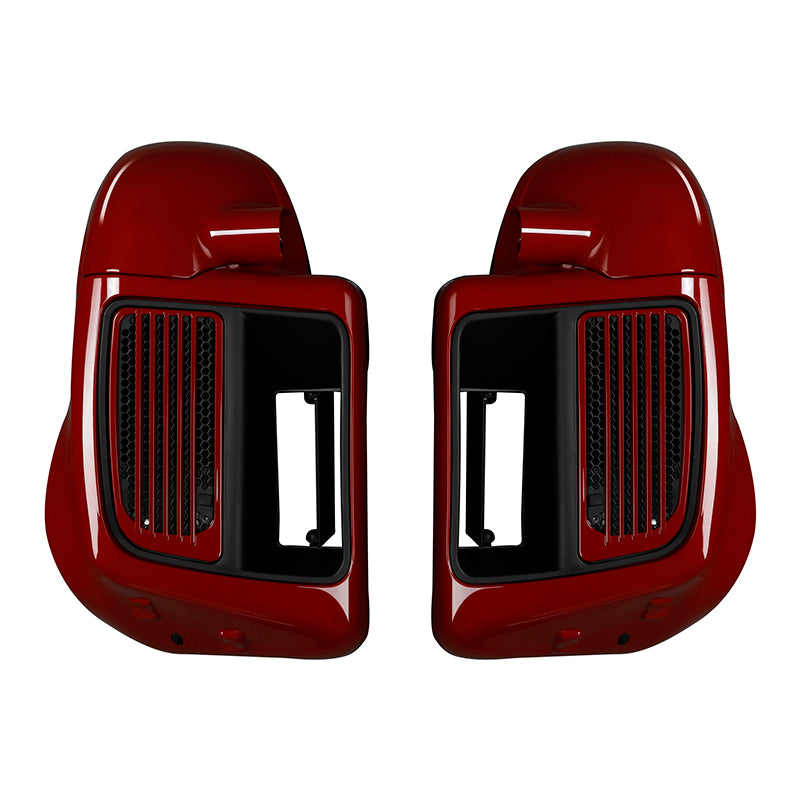 HR3 Billiard Red / Vivid Black Vented Lower Fairing Kit For Harley Touring Models 2014-2023 (Fits water cooled models)