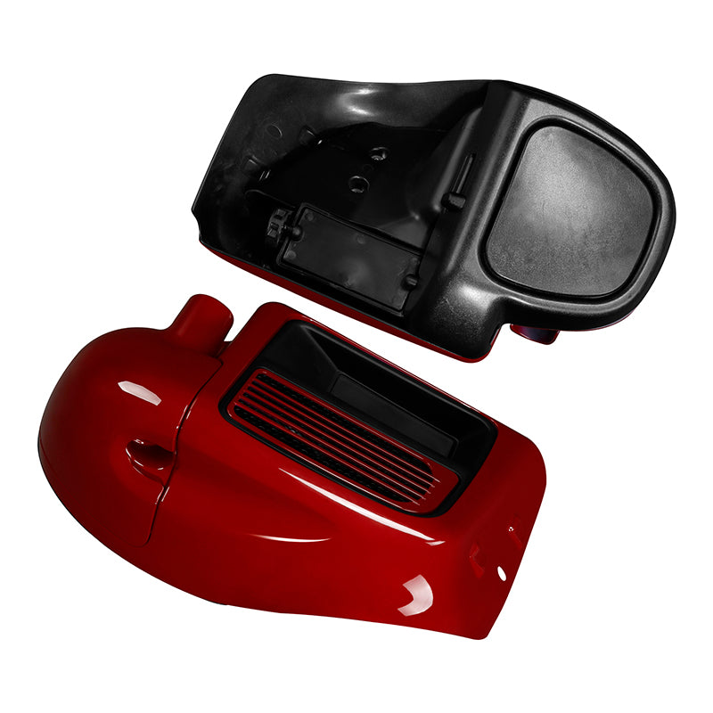 HR3 Billiard Red / Vivid Black Vented Lower Fairing Kit For Harley Touring Models 2014-2023 (Fits water cooled models)