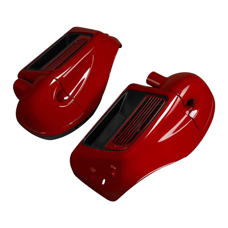 HR3 Billiard Red / Vivid Black Vented Lower Fairing Kit For Harley Touring Models 2014-2023 (Fits water cooled models)