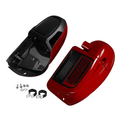 HR3 Billiard Red / Vivid Black Vented Lower Fairing Kit For Harley Touring Models 2014-2023 (Fits water cooled models)