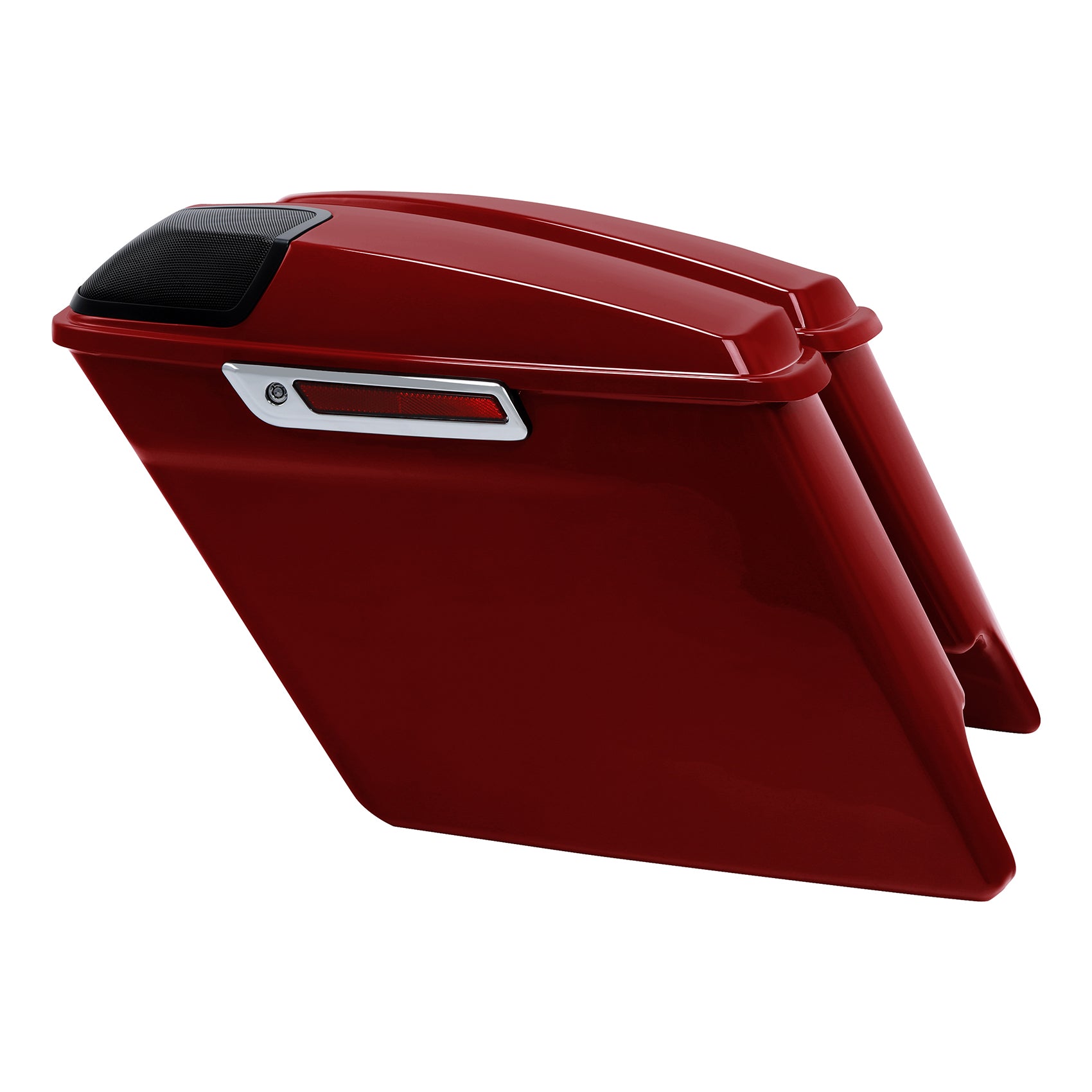 HR3 Billiard Red 5" Stretched Extended Saddlebags with Speaker Lids FOR Harley Touring 2014-2023
