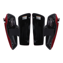 HR3 Billiard Red 5" Stretched Extended Saddlebags with Speaker Lids FOR Harley Touring 2014-2023