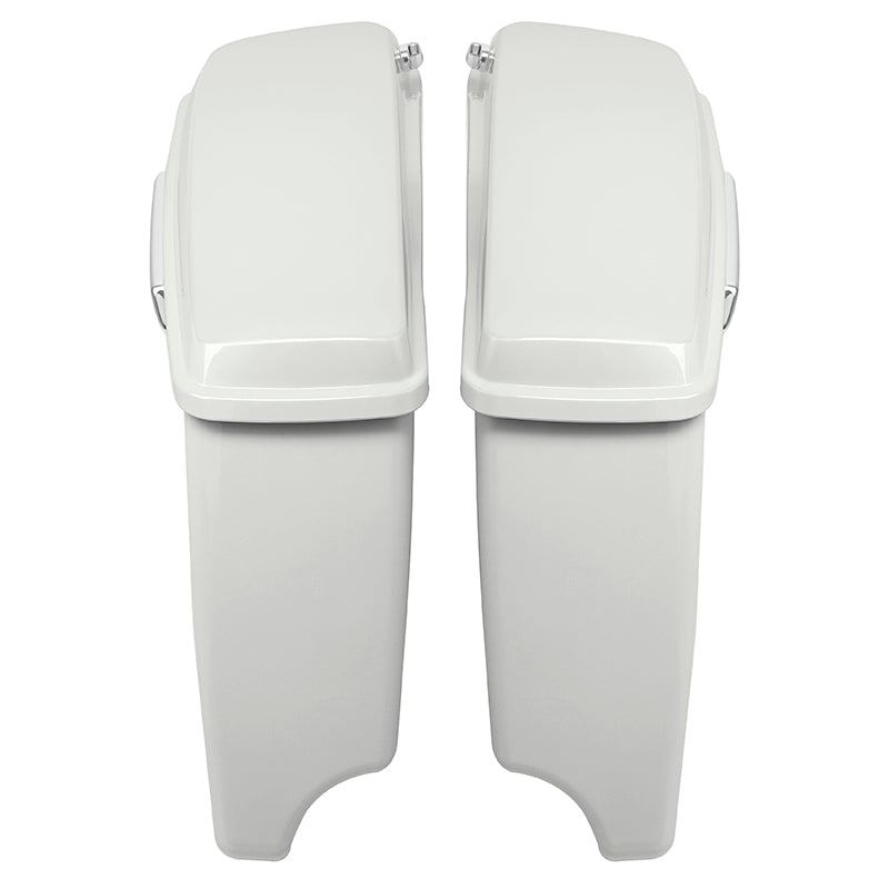 HR3 Bonneville salt pearl CVO Stretched Saddlebags For 14-23 Harley Touring