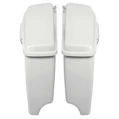 HR3 Bonneville salt pearl CVO Stretched Saddlebags For 14-23 Harley Touring