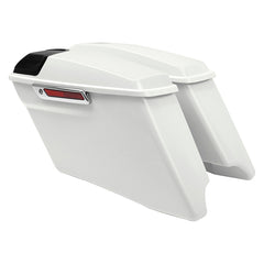 HR3 Bonneville salt pearl CVO Stretched Saddlebags with Speaker Lids For 14-23 Harley Touring