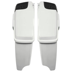 HR3 Bonneville salt pearl CVO Stretched Saddlebags with Speaker Lids For 14-23 Harley Touring