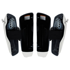 HR3 Bonneville salt pearl CVO Stretched Saddlebags with Speaker Lids For 14-23 Harley Touring