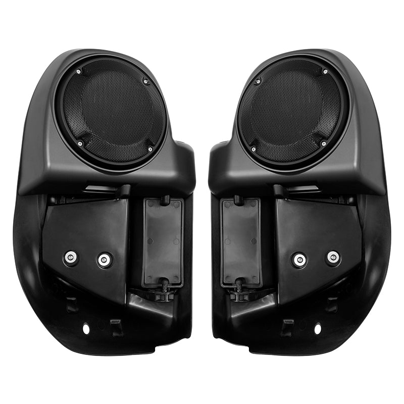 HR3 Industrial Gray Denim Vented Lower Fairing Kit With 6.5" Speaker Pods For Harley Touring models 2014-2024