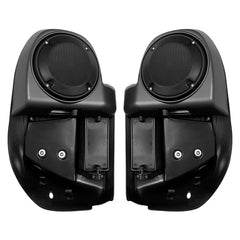 HR3 Industrial Gray Denim Vented Lower Fairing Kit With 6.5" Speaker Pods For Harley Touring models 2014-2024