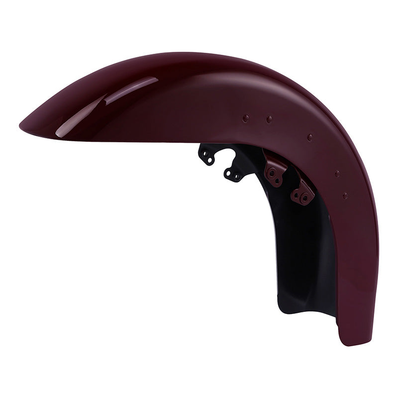 HR3 Billiard-Burgundy Motorcycle 18" Wide Tire Front Mudguard Fender For Harley Touring Models 2014-2023