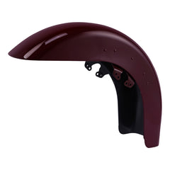 HR3 Billiard-Burgundy Motorcycle 18" Wide Tire Front Mudguard Fender For Harley Touring Models 2014-2023