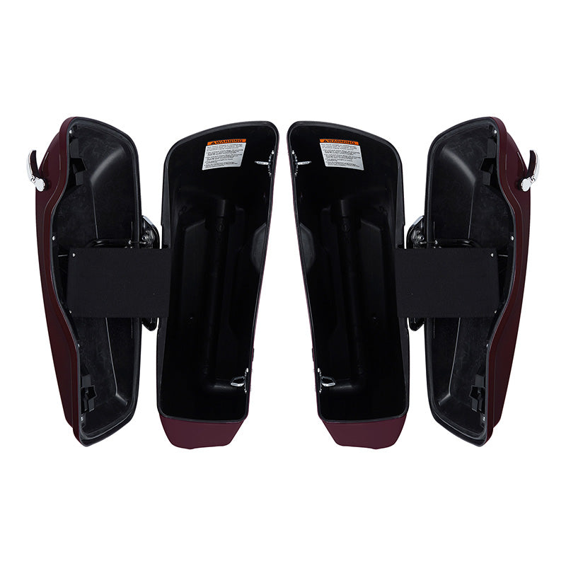 HR3 Billiard-Burgundy CVO Stretched Saddlebags For 14-23 Harley Touring
