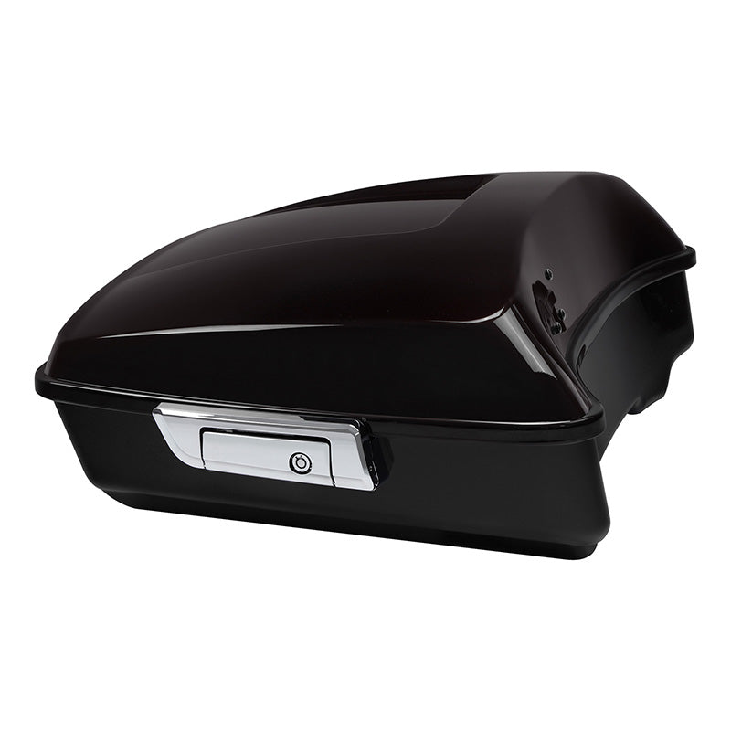 HR3 Black Forest & Wineberry 10.7" Chopped Style Touring Trunk Luggage For 14-24 Harley Touring