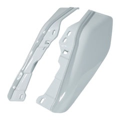 HR3 Apple Green / White Gray Mid Frame Air Heat Deflectors For Harley Touring and Trike Models 09-24