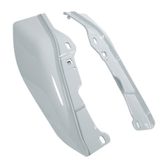 HR3 Apple Green / White Gray Mid-Frame Air Deflectors For Harley Touring and Trike Models 09-24
