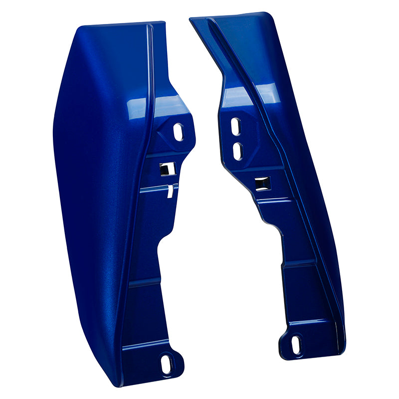HR3 Candy Cobalt / Indigo Ink Mid-Frame Air Deflectors For Harley Touring and Trike Models 09-24