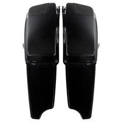 HR3 Candy Cobalt / Indigo Ink CVO Stretched Saddlebags with Speaker Lids For 14-23 Harley Touring