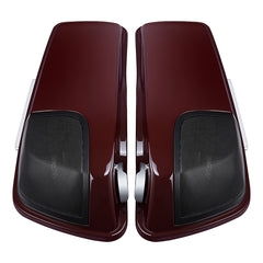 HR3 Billiard-Burgundy CVO Stretched Saddlebags with Speaker Lids For 14-23 Harley Touring